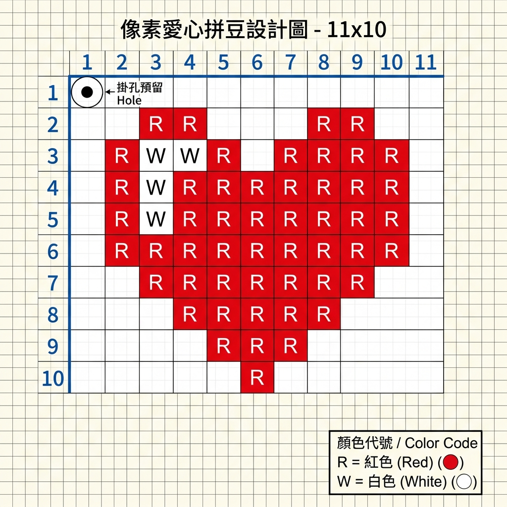 爱心像素图纸
