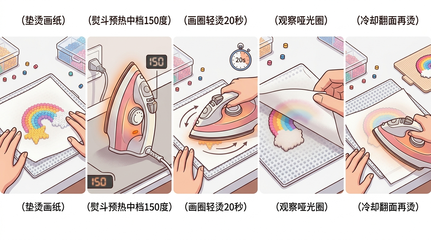 熨烫五步法示意图