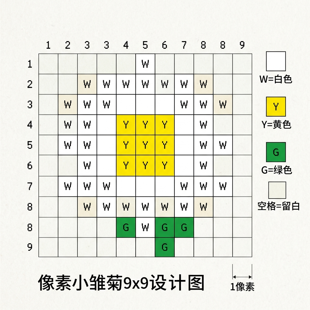 小雏菊像素图纸