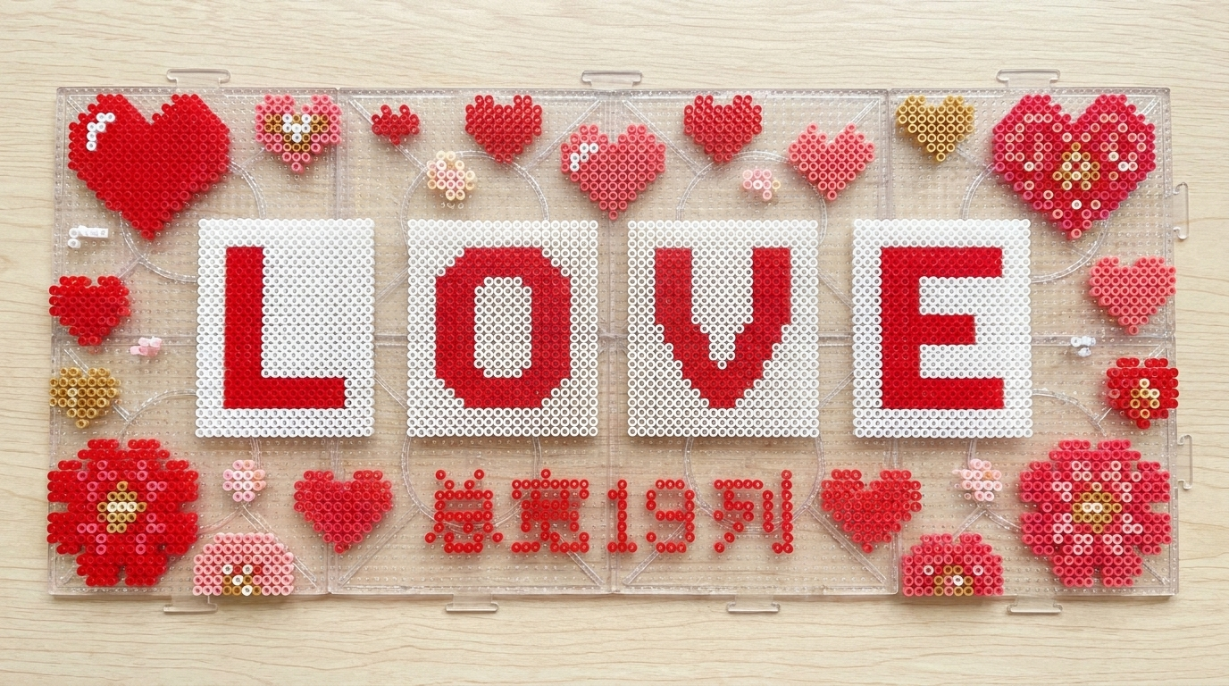 LOVE拼豆排版