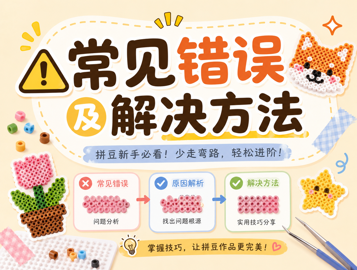 拼豆常见错误及解决方法，新手进阶必看