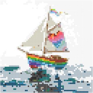 彩虹流星帆船冲浪