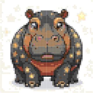 微笑星星河马
