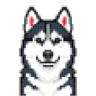 像素雪橇犬