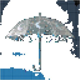 星河旋转中的星月彩虹伞