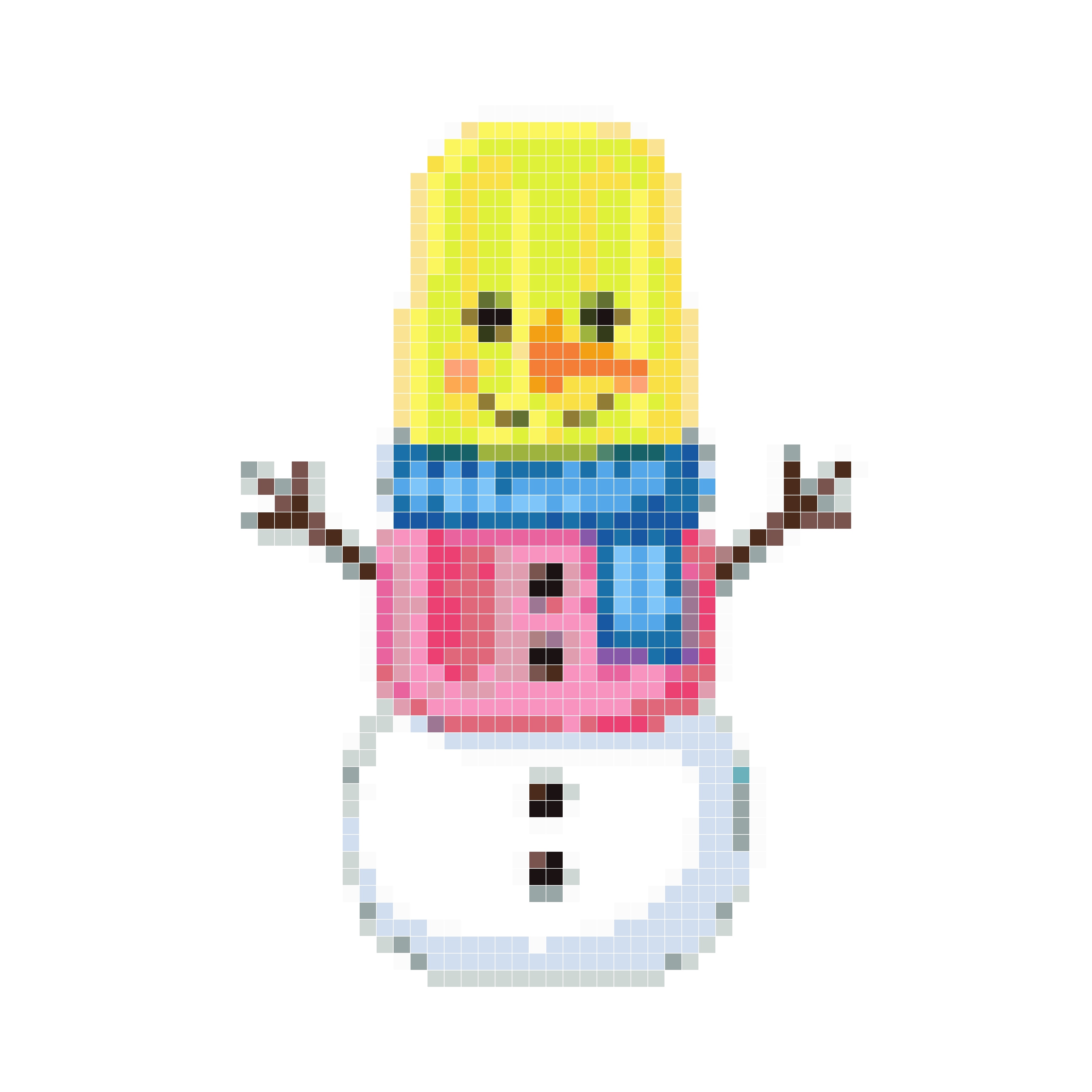 彩虹冰棒雪人