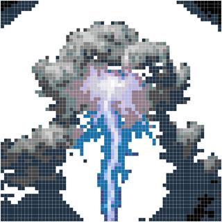 天气元素:闪电云朵