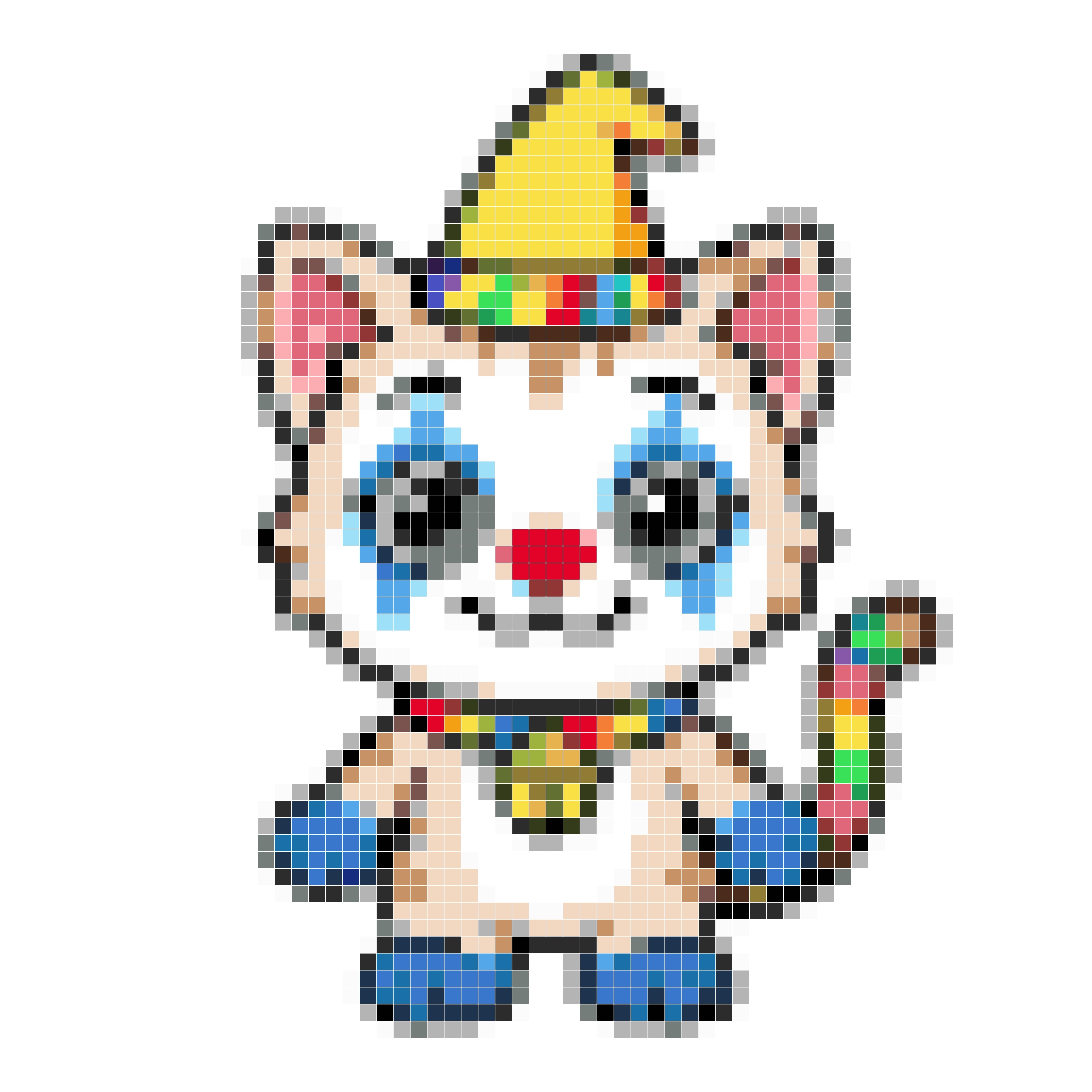 俏皮小丑猫咪的像素图