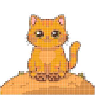 南瓜猫爪钩针花