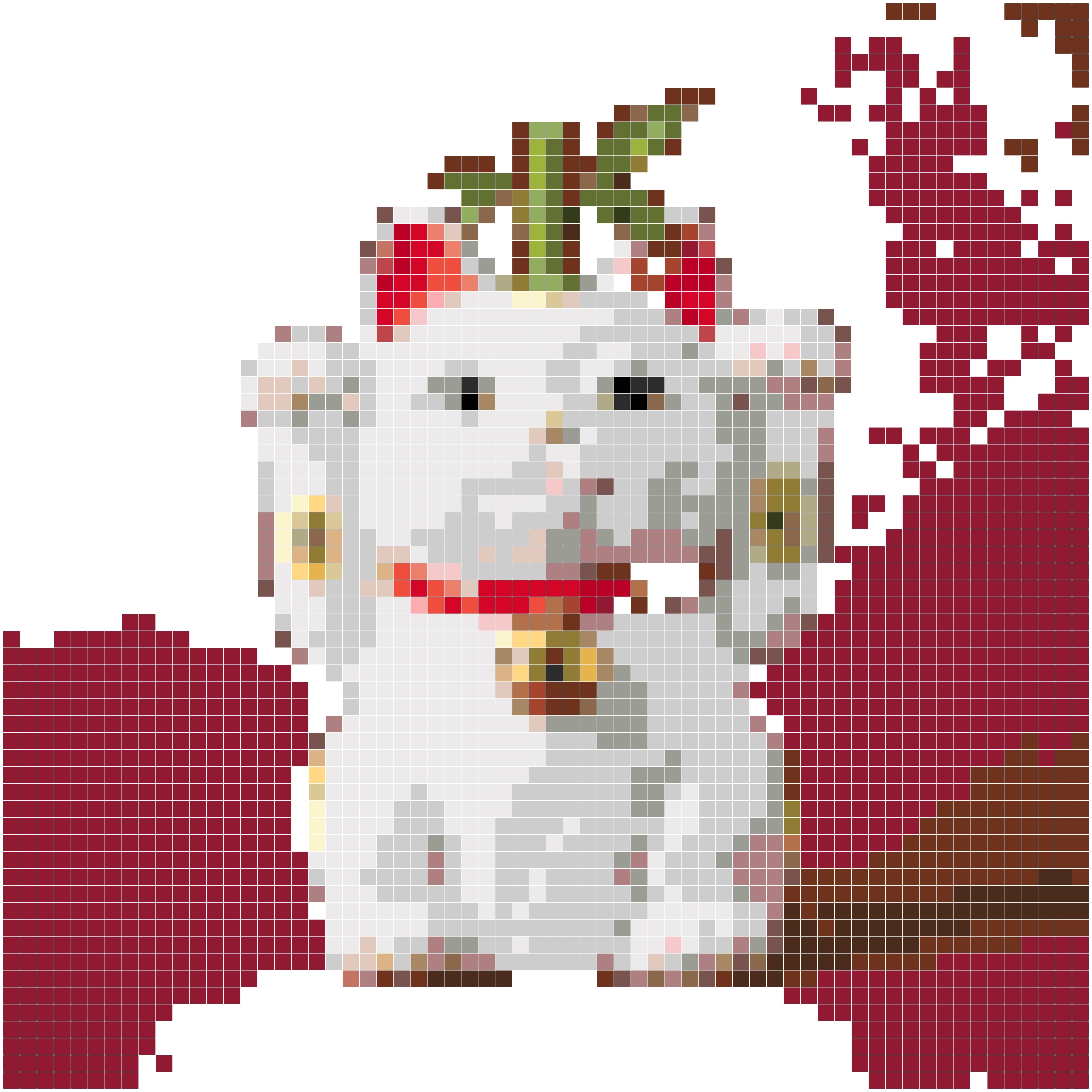 日式招财猫拼豆图纸