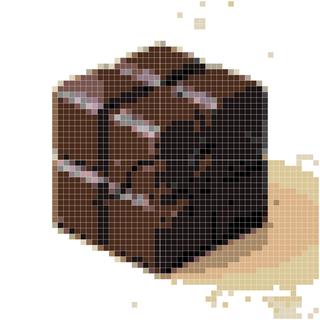 破碎巧克力立方体
