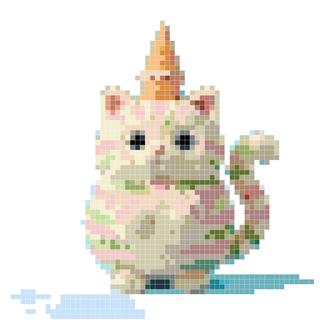 卡通冰淇淋猫