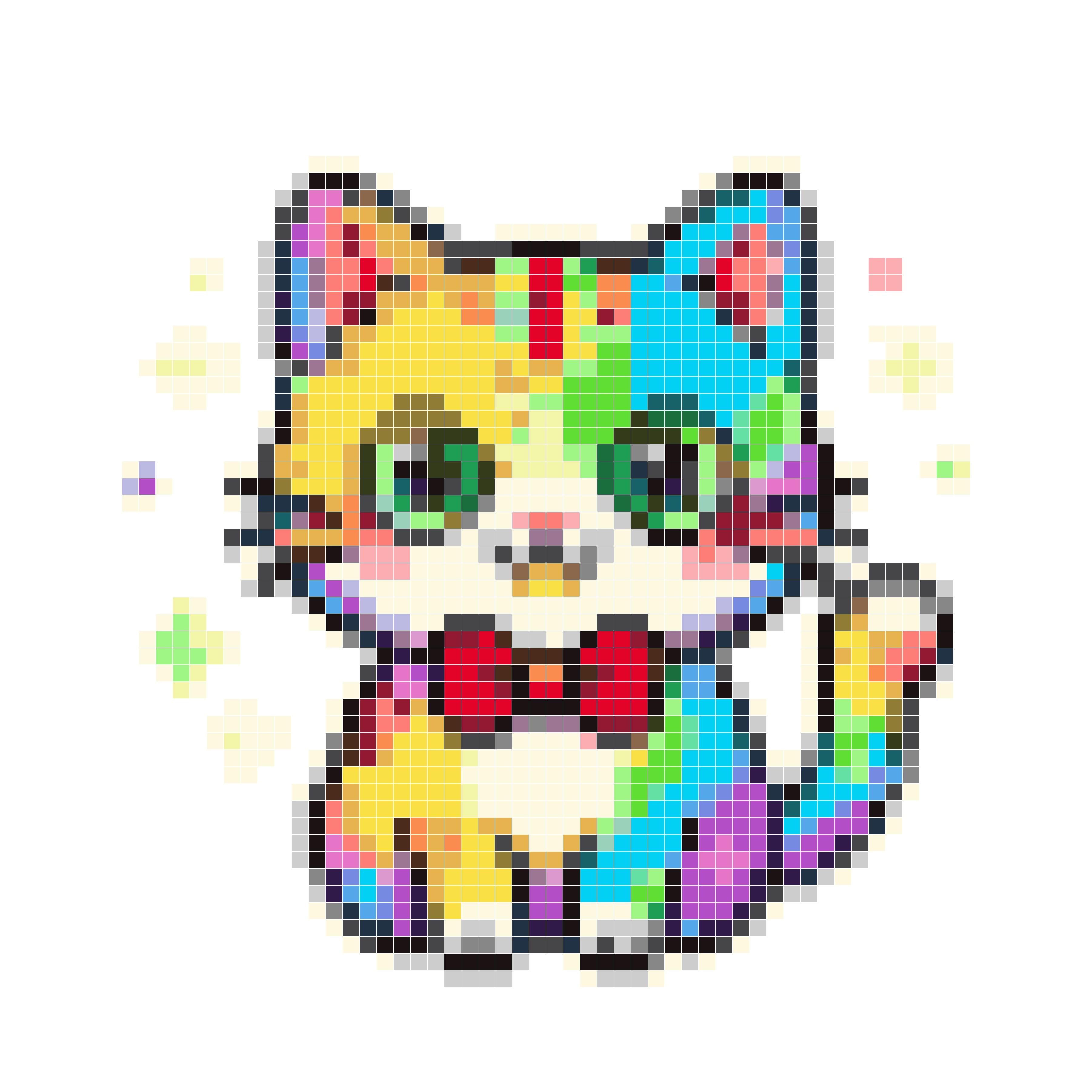 微笑彩虹星际猫