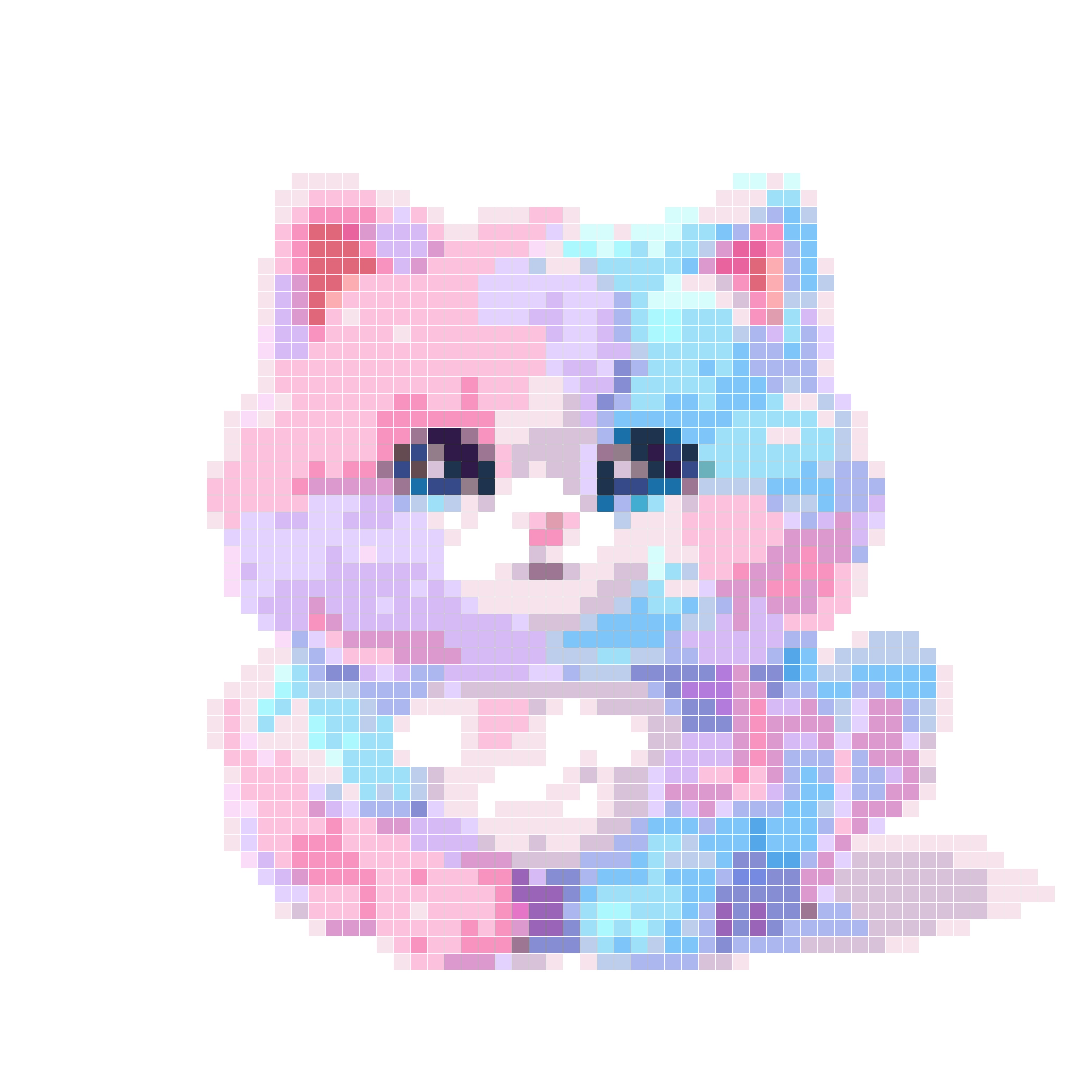萌系彩虹云朵猫