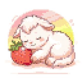 抱着草莓睡着了的迷糊王