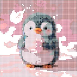 糖霜小企鹅吃棉花糖
