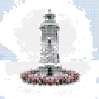 雪中灯塔花园