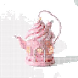 粉色糖果屋形状的神灯
