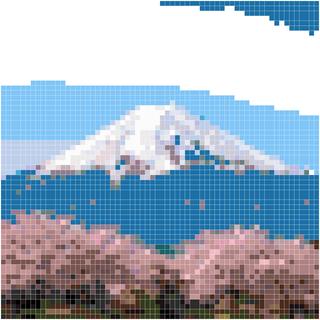 富士山与樱花