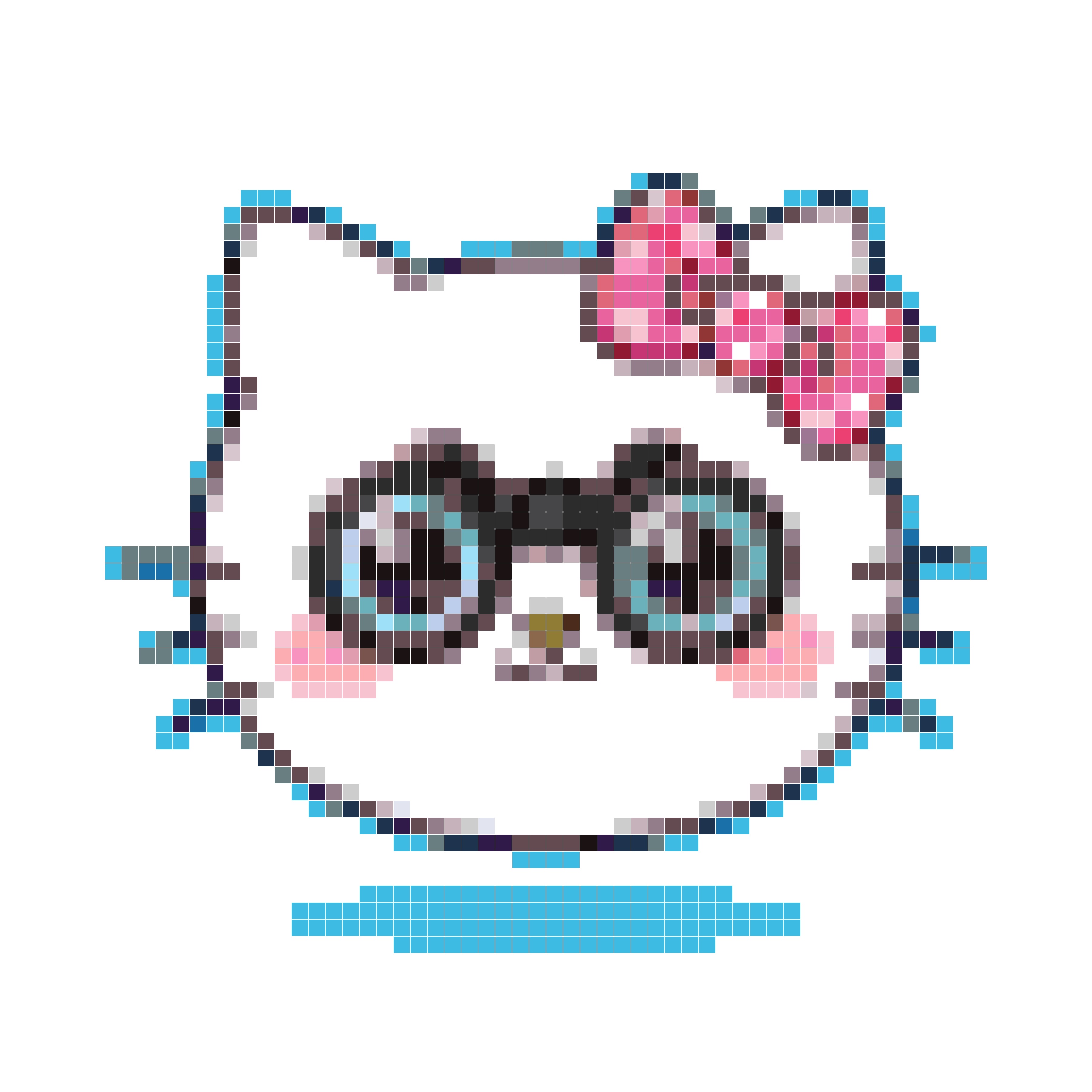 波点蝴蝶结小猫望远镜