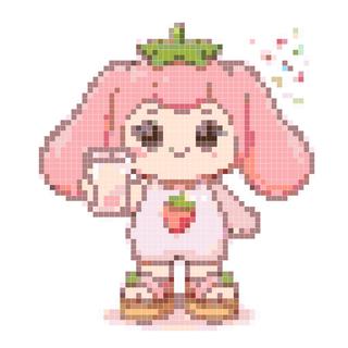 甜美草莓奶茶妹