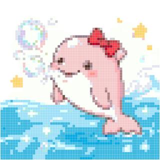 彩虹泡泡海豚