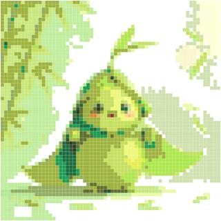 小竹叶片漫游林间