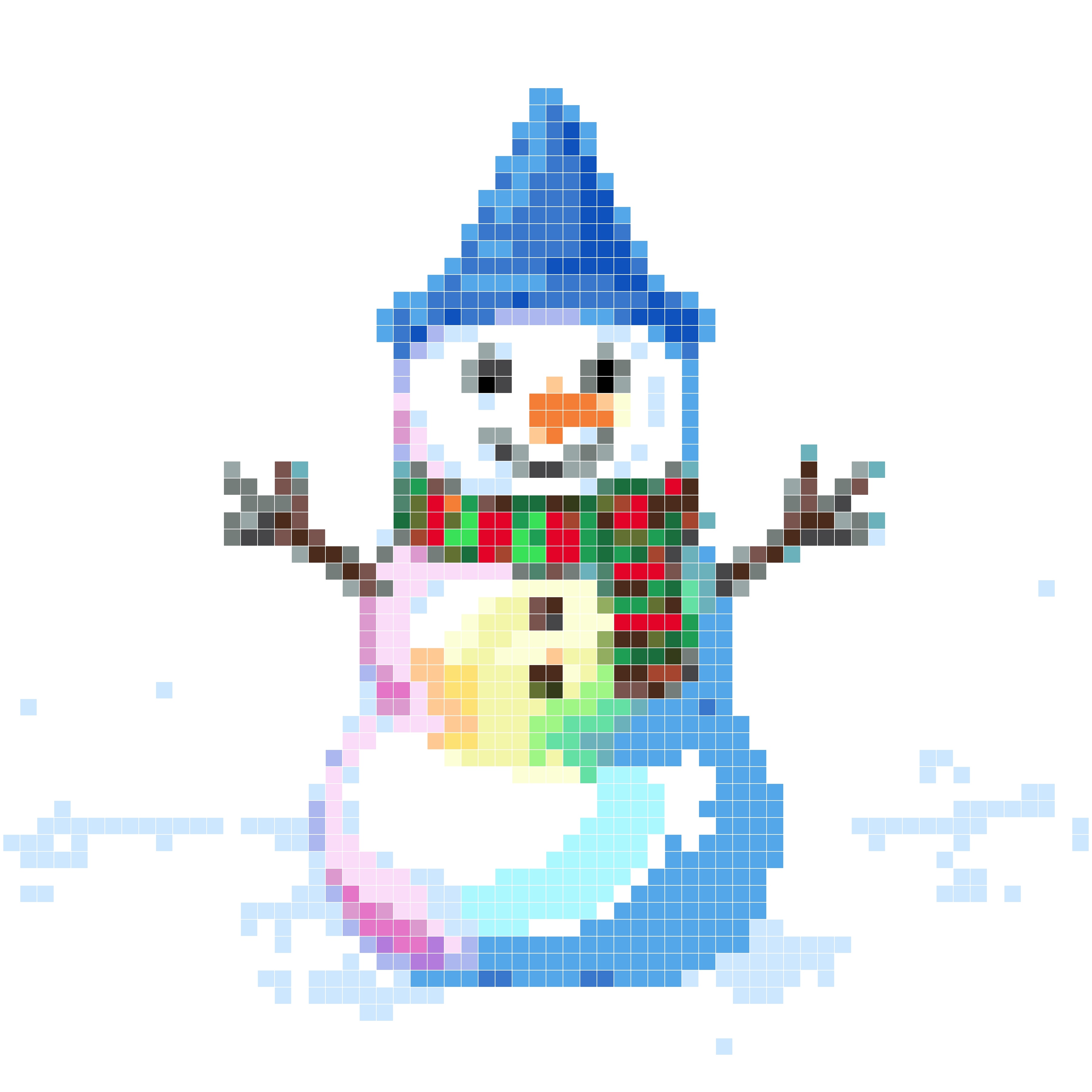 彩虹色雪人