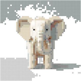 大象立体插画