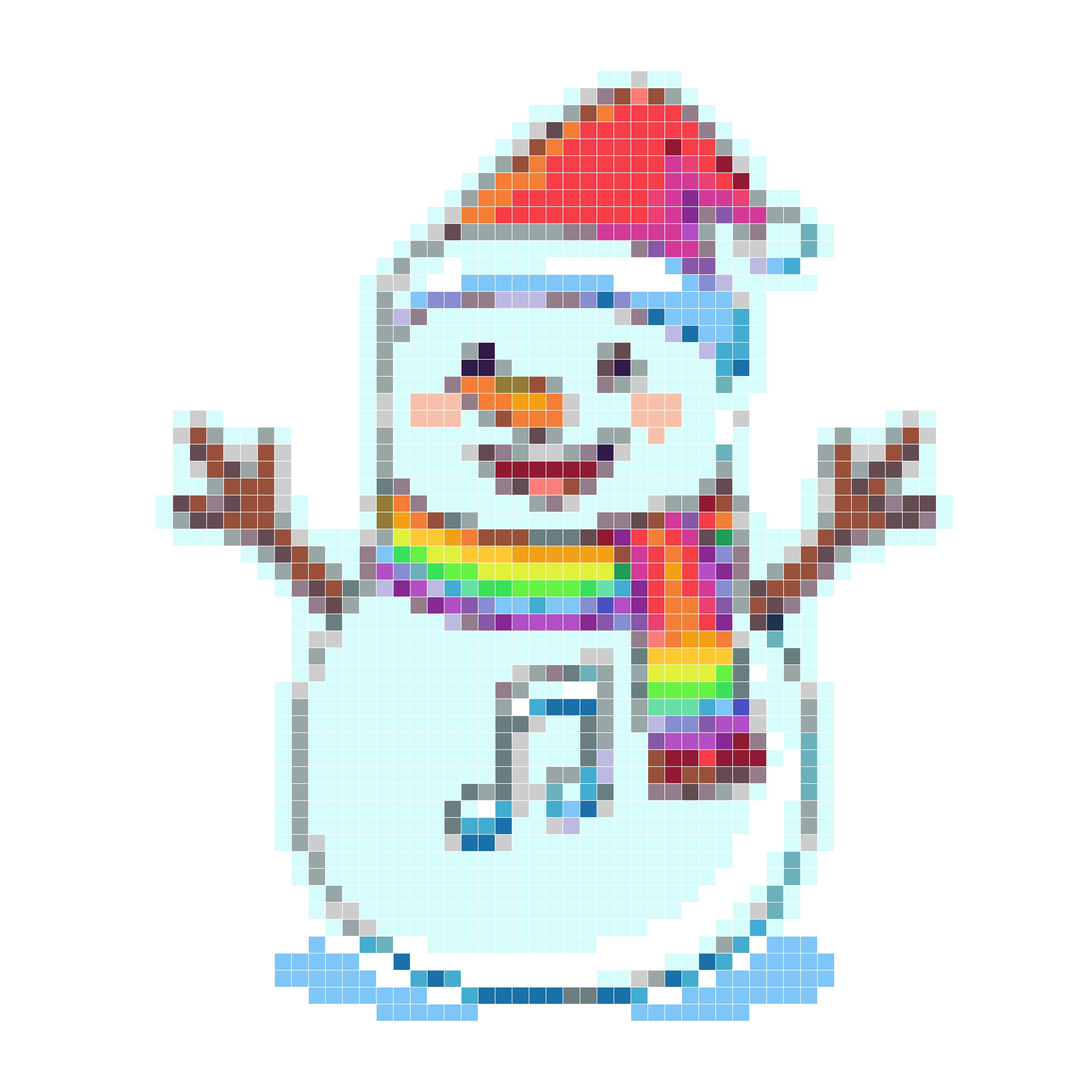 彩虹色雪人的音乐派对
