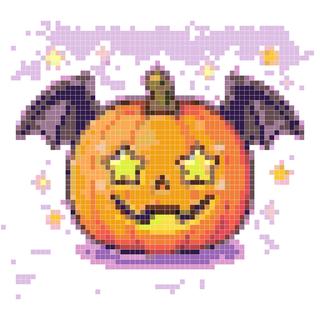 星星眼蝙蝠南瓜灯