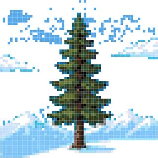 雪山孤松
