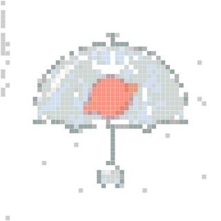 透明雨伞中的小行星