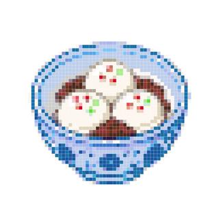 冬至汤圆碗画拼豆设计