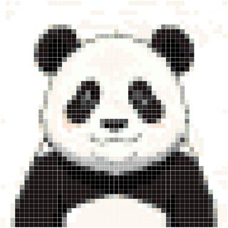 黑白极简熊猫