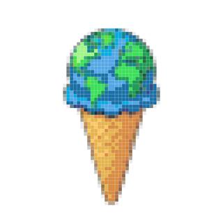 地球冰淇淋甜筒