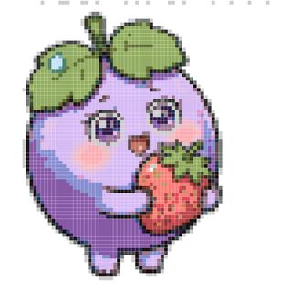 抱着草莓的小萄