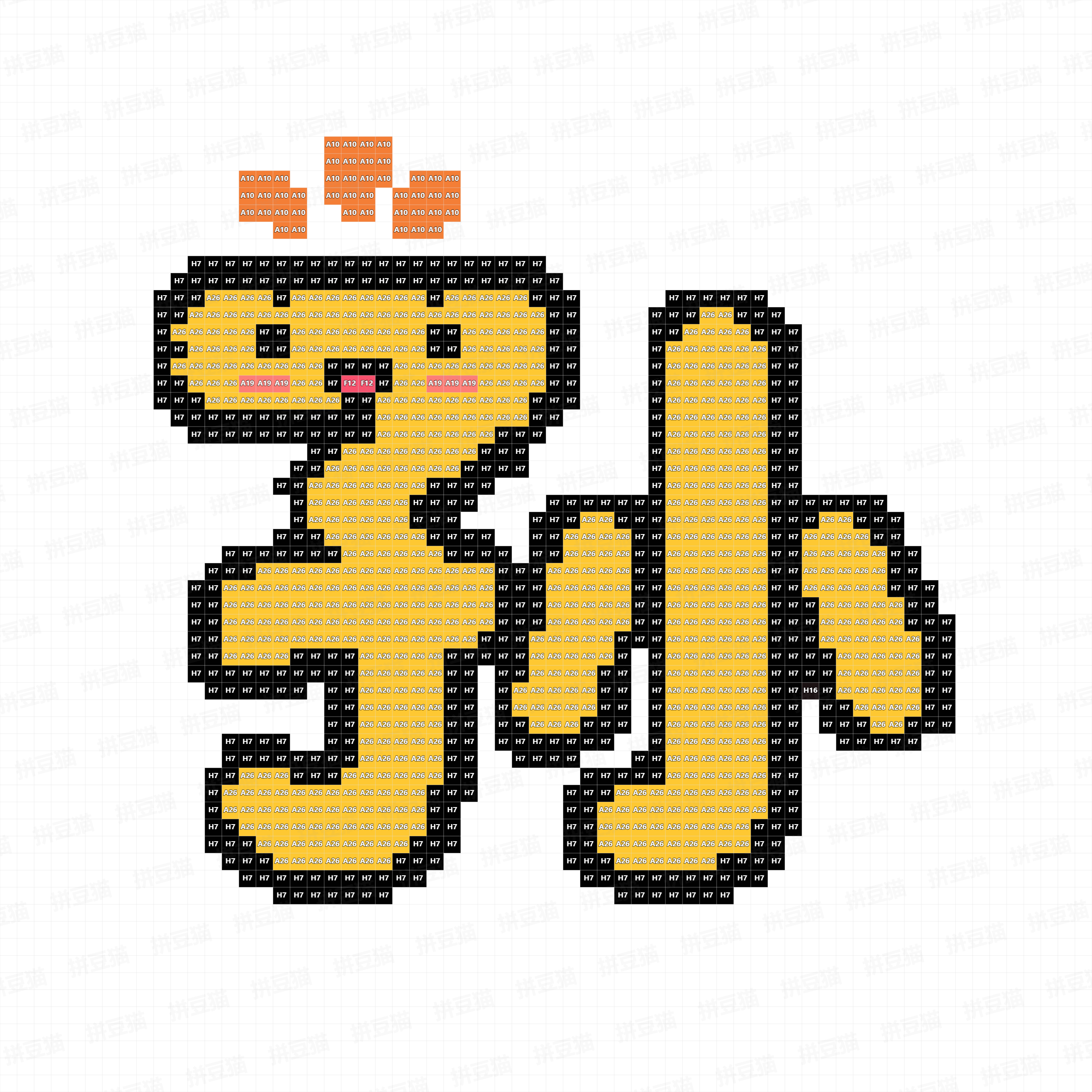 百家姓孙字拼豆图纸
