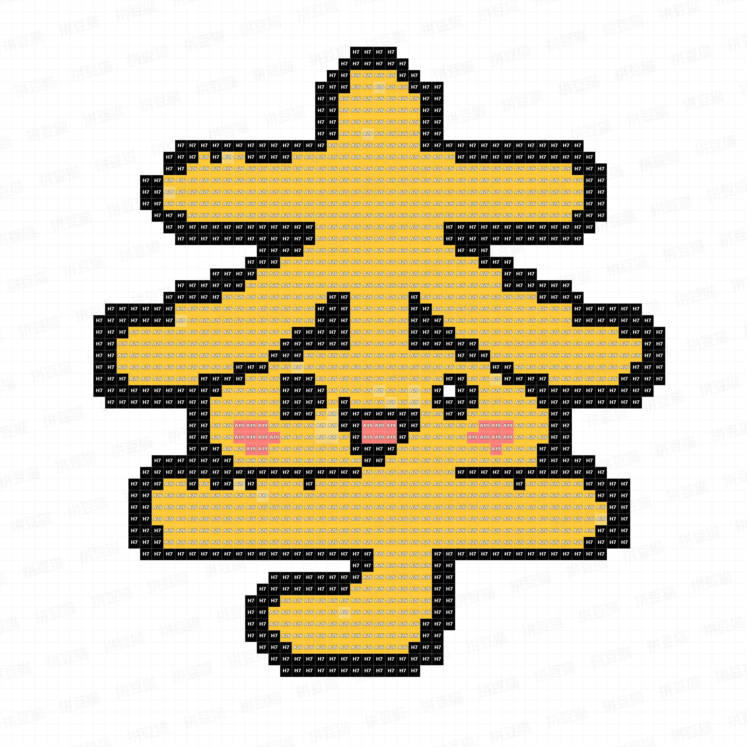 百家姓李字拼豆图纸