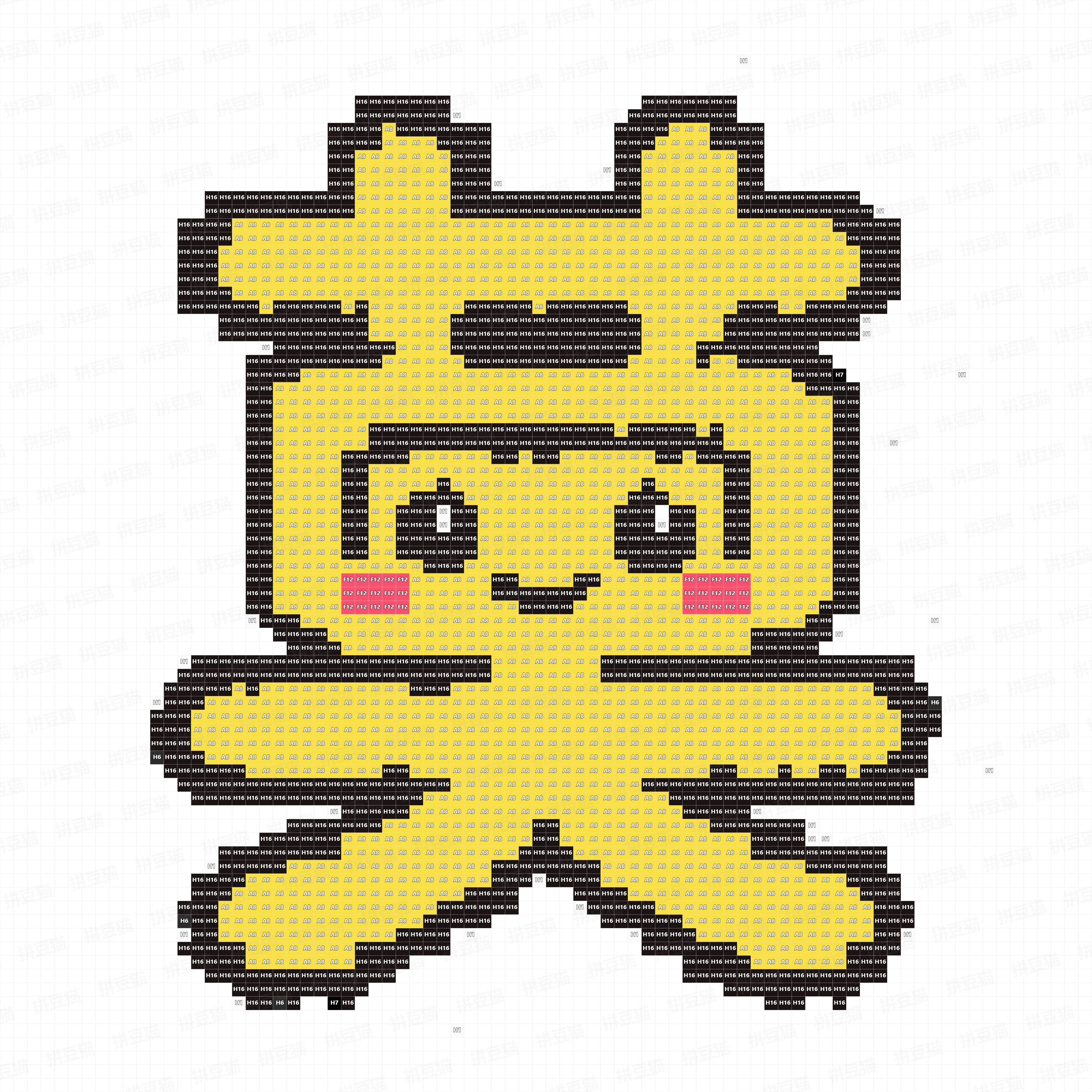 百家姓莫字拼豆图纸