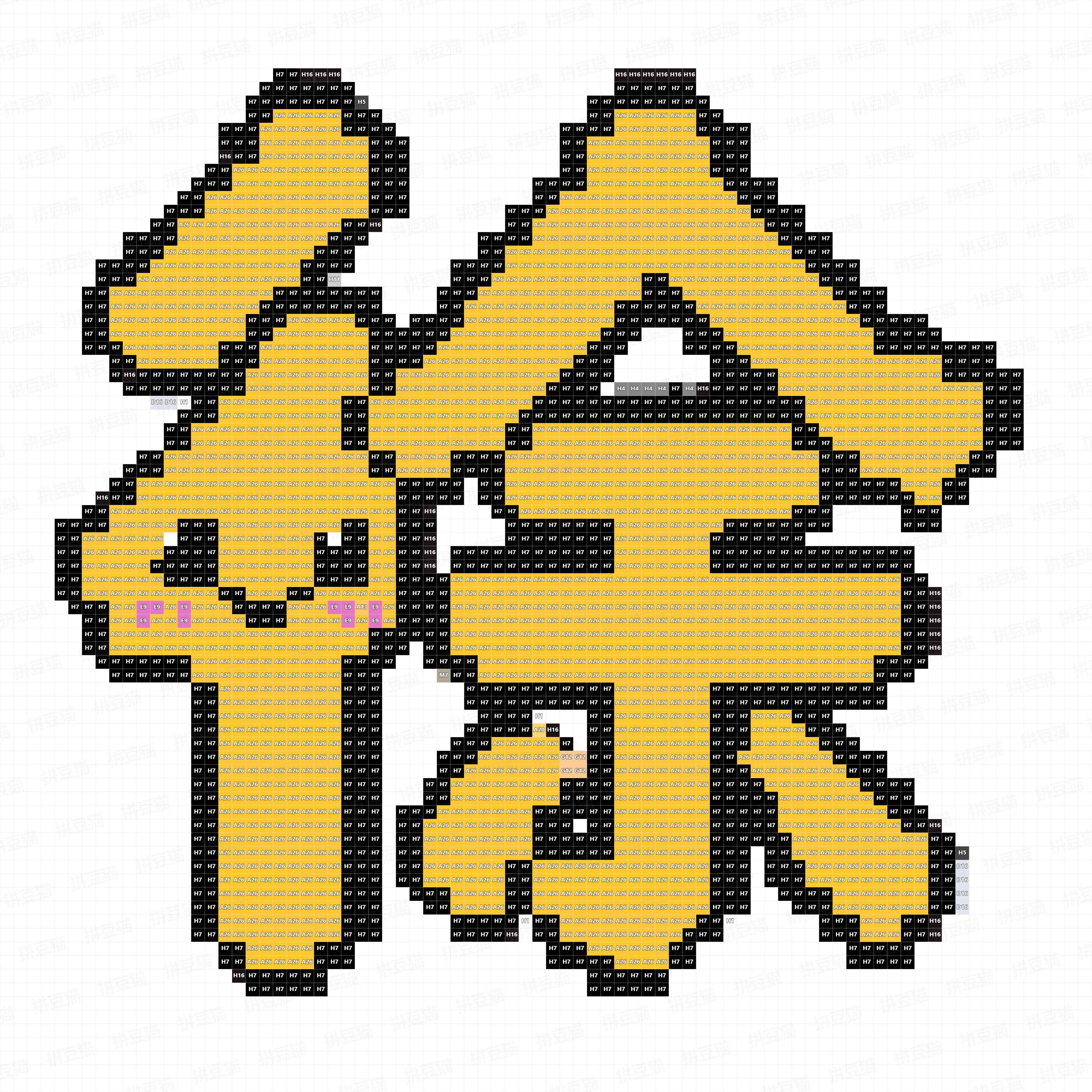 百家姓徐字拼豆图纸