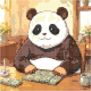 爱财眯眼数铜钱皱眉悄悄仰