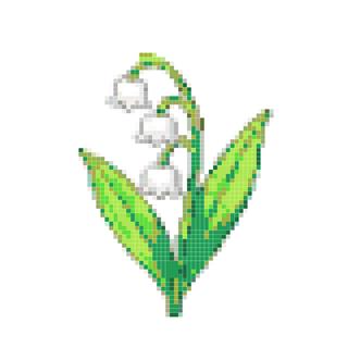铃兰花朵拼豆图纸