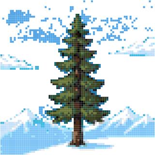 雪山孤松